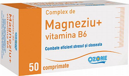 Ozone Magnesium with Vitamin B6, 50 comprimate